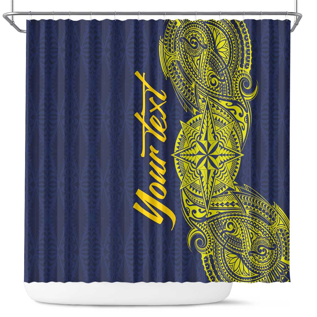 Personalised Tokelau Classic Ngatu Motifs Shower Curtain