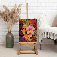 Hawaiian Hibiscus Turtle Tribal Polynesian Pattern Canvas Wall Art Colorful Color LT03 - Polynesian Pride