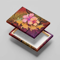 Hawaiian Hibiscus Turtle Tribal Polynesian Pattern Canvas Wall Art Colorful Color LT03 - Polynesian Pride