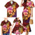 Hawaiian Hibiscus Turtle Tribal Polynesian Pattern Family Matching Mermaid Dress and Hawaiian Shirt Colorful Color