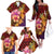 Hawaiian Hibiscus Turtle Tribal Polynesian Pattern Family Matching Off The Shoulder Long Sleeve Dress and Hawaiian Shirt Colorful Color