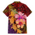 Hawaiian Hibiscus Turtle Tribal Polynesian Pattern Family Matching Off The Shoulder Long Sleeve Dress and Hawaiian Shirt Colorful Color