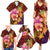 Hawaiian Hibiscus Turtle Tribal Polynesian Pattern Family Matching Summer Maxi Dress and Hawaiian Shirt Colorful Color