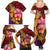 Hawaiian Hibiscus Turtle Tribal Polynesian Pattern Family Matching Summer Maxi Dress and Hawaiian Shirt Colorful Color