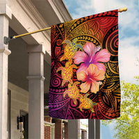 Hawaiian Hibiscus Turtle Tribal Polynesian Pattern Garden Flag Colorful Color LT03 House Flag Red - Polynesian Pride