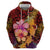 Hawaiian Hibiscus Turtle Tribal Polynesian Pattern Hoodie Colorful Color