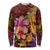 Hawaiian Hibiscus Turtle Tribal Polynesian Pattern Long Sleeve Shirt Colorful Color