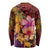 Hawaiian Hibiscus Turtle Tribal Polynesian Pattern Long Sleeve Shirt Colorful Color