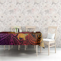 Hawaiian Hibiscus Turtle Tribal Polynesian Pattern Tablecloth Colorful Color LT03 - Polynesian Pride