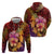 Hawaiian Hibiscus Turtle Tribal Polynesian Pattern Zip Hoodie Colorful Color