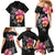 Hawaiian Hibiscus Turtle Tribal Polynesian Pattern Family Matching Mermaid Dress and Hawaiian Shirt Black Color