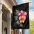 Hawaiian Hibiscus Turtle Tribal Polynesian Pattern Garden Flag Black Color