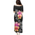 Hawaiian Hibiscus Turtle Tribal Polynesian Pattern Puletasi Black Color