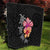 Hawaiian Hibiscus Turtle Tribal Polynesian Pattern Quilt Black Color