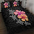 Hawaiian Hibiscus Turtle Tribal Polynesian Pattern Quilt Bed Set Black Color