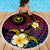 Hawaiian Plumeria Turtle Tribal Spiral Polynesian Tattoo Beach Blanket Fanciful Color