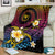 Hawaiian Plumeria Turtle Tribal Spiral Polynesian Tattoo Blanket Fanciful Color