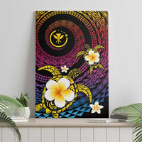Hawaiian Plumeria Turtle Tribal Spiral Polynesian Tattoo Canvas Wall Art Fanciful Color LT03 - Polynesian Pride