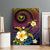 Hawaiian Plumeria Turtle Tribal Spiral Polynesian Tattoo Canvas Wall Art Fanciful Color