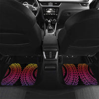 Hawaiian Plumeria Turtle Tribal Spiral Polynesian Tattoo Car Mats Fanciful Color