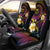 Hawaiian Plumeria Turtle Tribal Spiral Polynesian Tattoo Car Seat Cover Fanciful Color