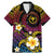 Hawaiian Plumeria Turtle Tribal Spiral Polynesian Tattoo Family Matching Mermaid Dress and Hawaiian Shirt Fanciful Color