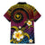 Hawaiian Plumeria Turtle Tribal Spiral Polynesian Tattoo Family Matching Mermaid Dress and Hawaiian Shirt Fanciful Color