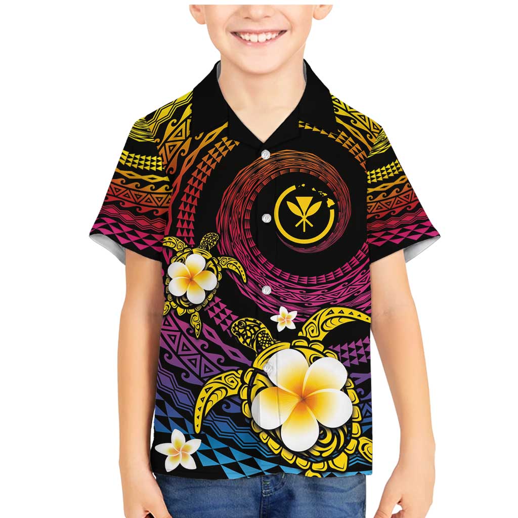 Hawaiian Plumeria Turtle Tribal Spiral Polynesian Tattoo Family Matching Mermaid Dress and Hawaiian Shirt Fanciful Color
