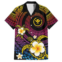 Hawaiian Plumeria Turtle Tribal Spiral Polynesian Tattoo Hawaiian Shirt Fanciful Color LT03 Gradient - Polynesian Pride