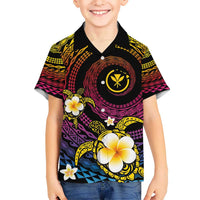 Hawaiian Plumeria Turtle Tribal Spiral Polynesian Tattoo Hawaiian Shirt Fanciful Color LT03 - Polynesian Pride
