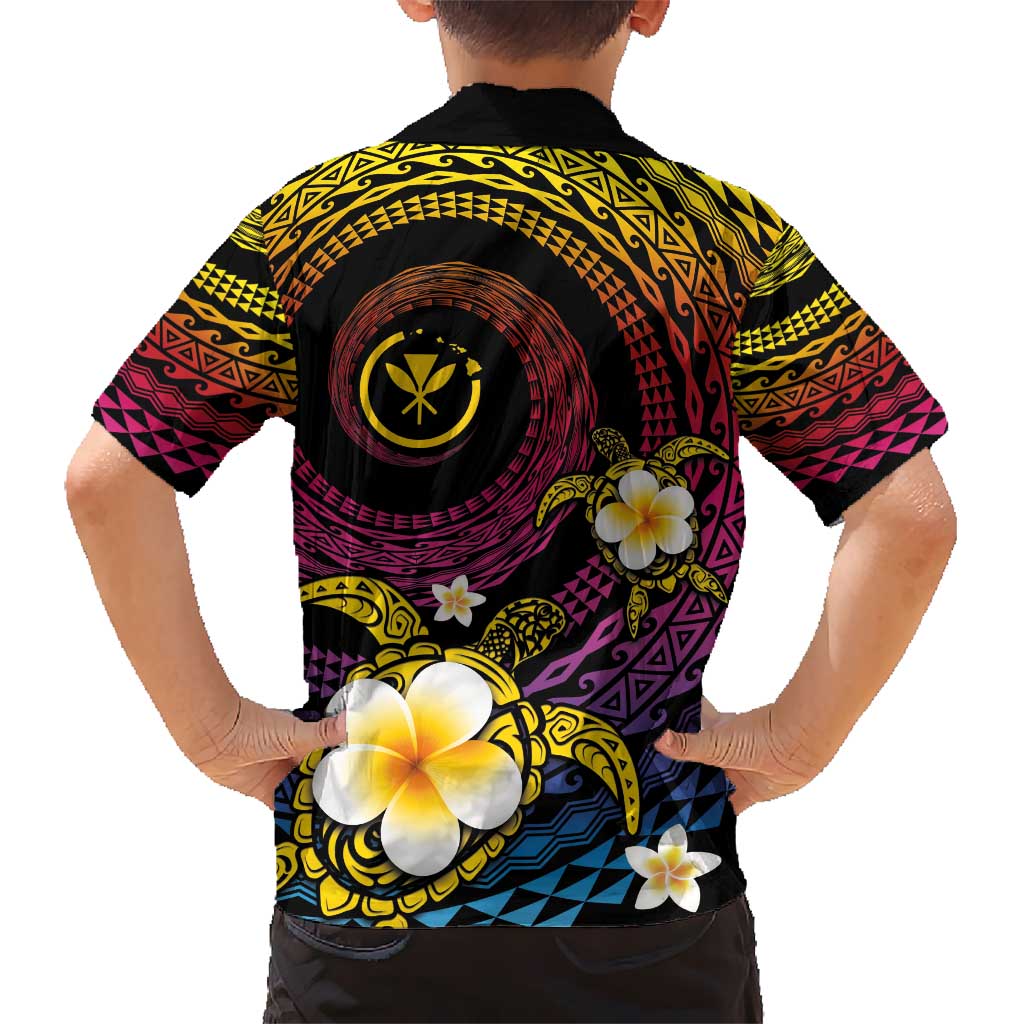 Hawaiian Plumeria Turtle Tribal Spiral Polynesian Tattoo Hawaiian Shirt Fanciful Color LT03 - Polynesian Pride