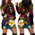 Hawaiian Plumeria Turtle Tribal Spiral Polynesian Tattoo Hoodie Dress Fanciful Color