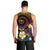 Hawaiian Plumeria Turtle Tribal Spiral Polynesian Tattoo Men Tank Top Fanciful Color