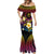 Hawaiian Plumeria Turtle Tribal Spiral Polynesian Tattoo Mermaid Dress Fanciful Color