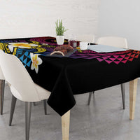 Hawaiian Plumeria Turtle Tribal Spiral Polynesian Tattoo Tablecloth Fanciful Color LT03 - Polynesian Pride