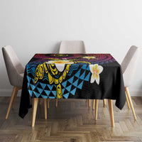Hawaiian Plumeria Turtle Tribal Spiral Polynesian Tattoo Tablecloth Fanciful Color LT03 - Polynesian Pride