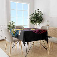 Hawaiian Plumeria Turtle Tribal Spiral Polynesian Tattoo Tablecloth Fanciful Color LT03 - Polynesian Pride