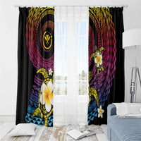 Hawaiian Plumeria Turtle Tribal Spiral Polynesian Tattoo Window Curtain Fanciful Color LT03 - Polynesian Pride