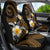 Hawaiian Plumeria Turtle Tribal Spiral Polynesian Tattoo Car Seat Cover Gold Color