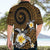 Hawaiian Plumeria Turtle Tribal Spiral Polynesian Tattoo Hawaiian Shirt Gold Color