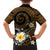 Hawaiian Plumeria Turtle Tribal Spiral Polynesian Tattoo Hawaiian Shirt Gold Color