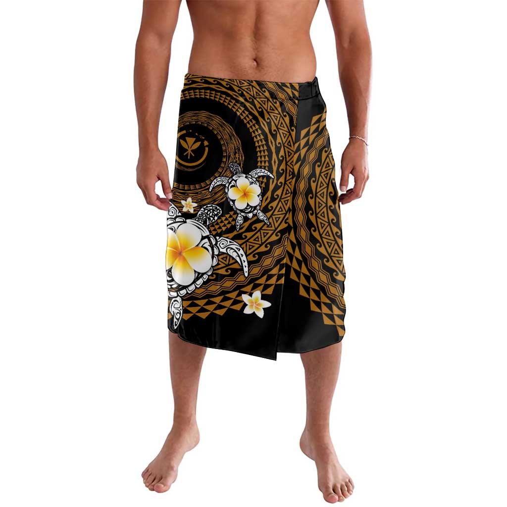 Hawaiian Plumeria Turtle Tribal Spiral Polynesian Tattoo Lavalava Gold Color LT03 Gold - Polynesian Pride