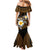 Hawaiian Plumeria Turtle Tribal Spiral Polynesian Tattoo Mermaid Dress Gold Color