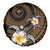 Hawaiian Plumeria Turtle Tribal Spiral Polynesian Tattoo Spare Tire Cover Gold Color