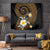 Hawaiian Plumeria Turtle Tribal Spiral Polynesian Tattoo Tapestry Gold Color