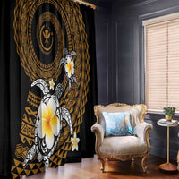 Hawaiian Plumeria Turtle Tribal Spiral Polynesian Tattoo Window Curtain Gold Color LT03 - Polynesian Pride