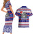 Custom American Samoa Christmas Couples Matching Short Sleeve Bodycon Dress and Hawaiian Shirt Samoan Coat of Arms and Cool Santa Ornament Style LT03 - Polynesian Pride