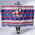 Custom American Samoa Christmas Hooded Blanket Samoan Coat of Arms and Cool Santa Ornament Style LT03 - Polynesian Pride