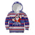 Custom American Samoa Christmas Kid Hoodie Samoan Coat of Arms and Cool Santa Ornament Style LT03 Blue - Polynesian Pride