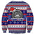 Custom American Samoa Christmas Sweatshirt Samoan Coat of Arms and Cool Santa Ornament Style LT03 - Polynesian Pride